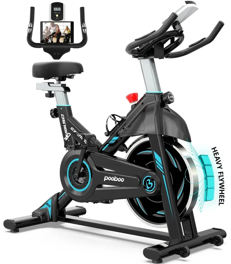 Pooboo Magnetic Indoor Cycling Bike – 350 lb Weight Capacity, 40 lb Flywheel, Home Cardio Machine