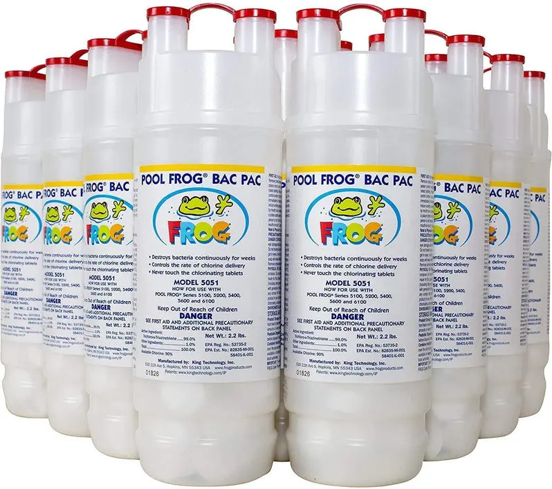 Pool Frog Bac Pac Refill Pack – 12-Count Chlorine-Free Sanitizing Cartridges