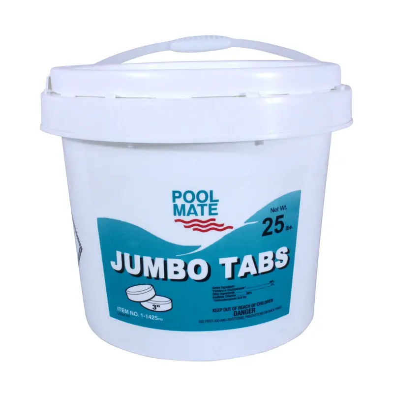 Pool Mate 3-Inch Chlorine Tablets – 25 lb Bulk Pack for Swimming Pool Sanitization
