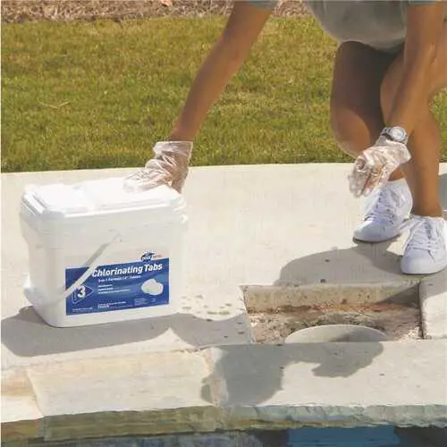 Pool Time 35 lb Chlorinating Tablets – Slow-Dissolving Sanitizer for Residential Pools