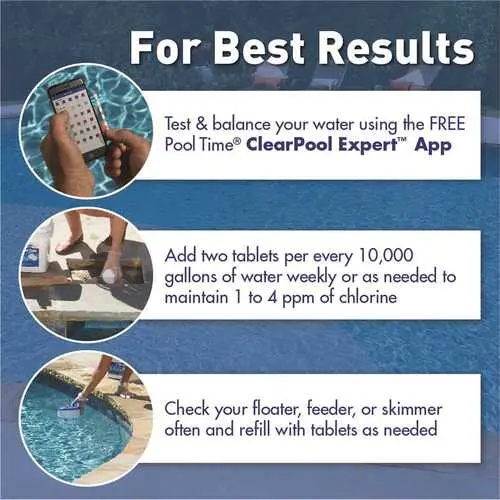 Pool Time 35 lb Chlorinating Tablets – Slow-Dissolving Sanitizer for Residential Pools