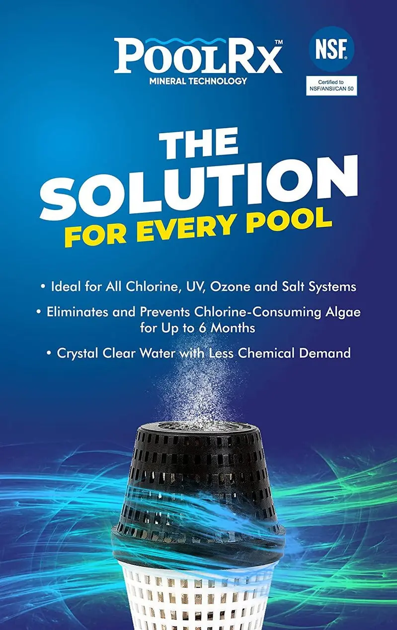 PoolRx Algaecide Units – 4-Pack Black Model for 20K–30K Gallon Pools, Copper-Based Treatment