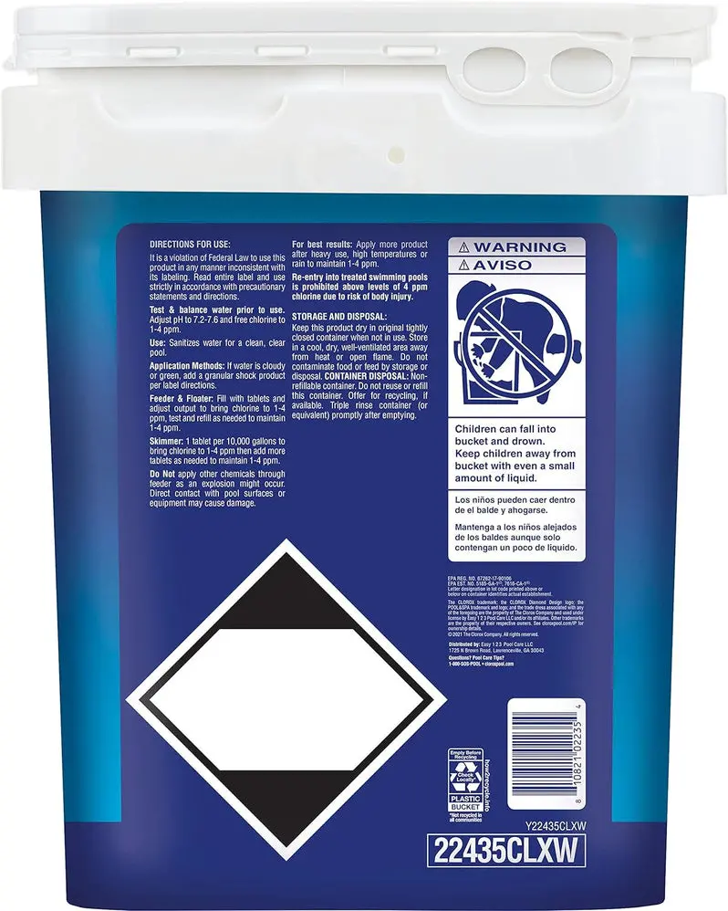 Pool&Spa Active99 3" Slow-Dissolving Chlorine Tablets | Tri-Chlor Sanitizer for Algae Prevention & Bacterial Control | 35 lb Bulk Pack