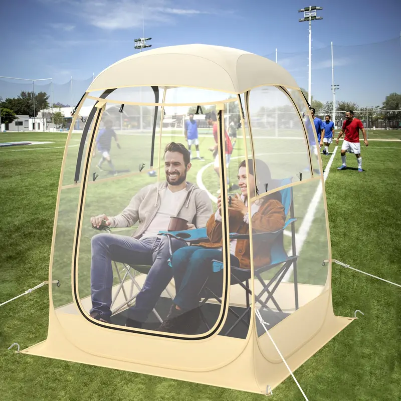 Pop-Up Sports Tent – 4.2 ft x 4.2 ft Weather-Resistant Pod for 1–2 People with Carry Bag & Floor Mat