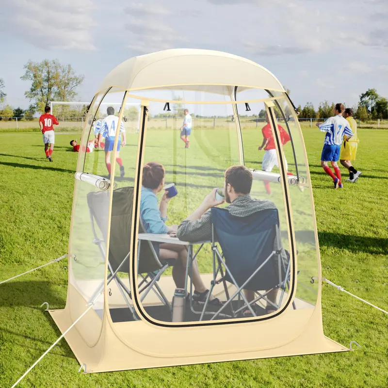 Pop-Up Sports Tent – 4.2 ft x 4.2 ft Weather-Resistant Pod for 1–2 People with Carry Bag & Floor Mat
