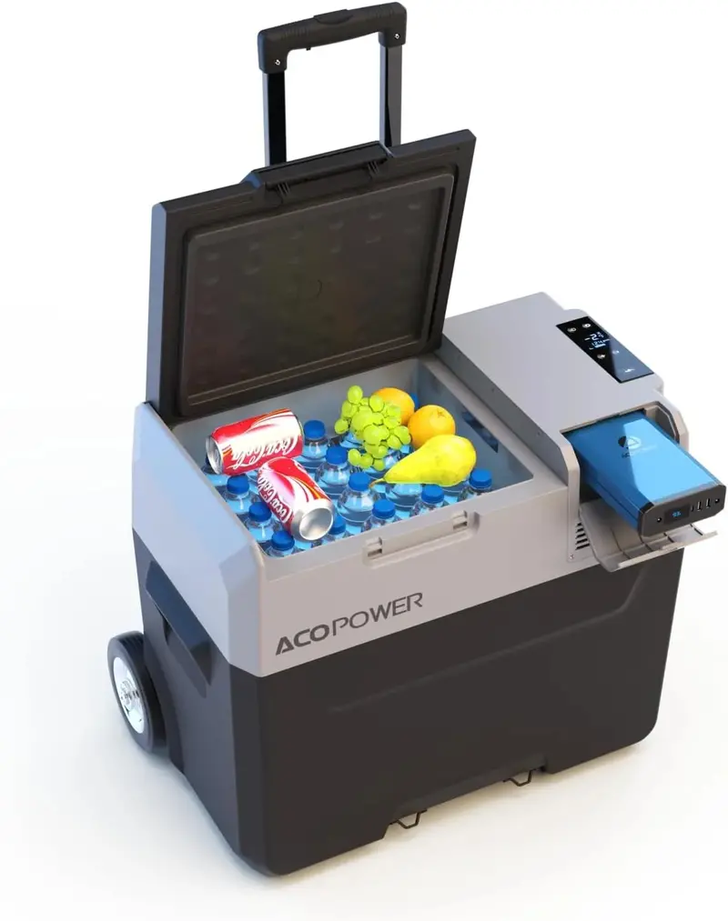 Portable 32-Quart Car Refrigerator Freezer with Smart APP Control – 12V DC Cooler for Camping, RVs, Boats, and Outdoor Adventures