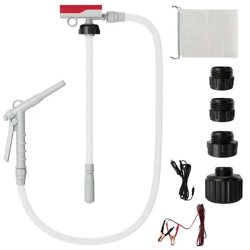 Portable Battery-Powered Fuel Transfer Pump – Adjustable Flow Rate & Nozzle
