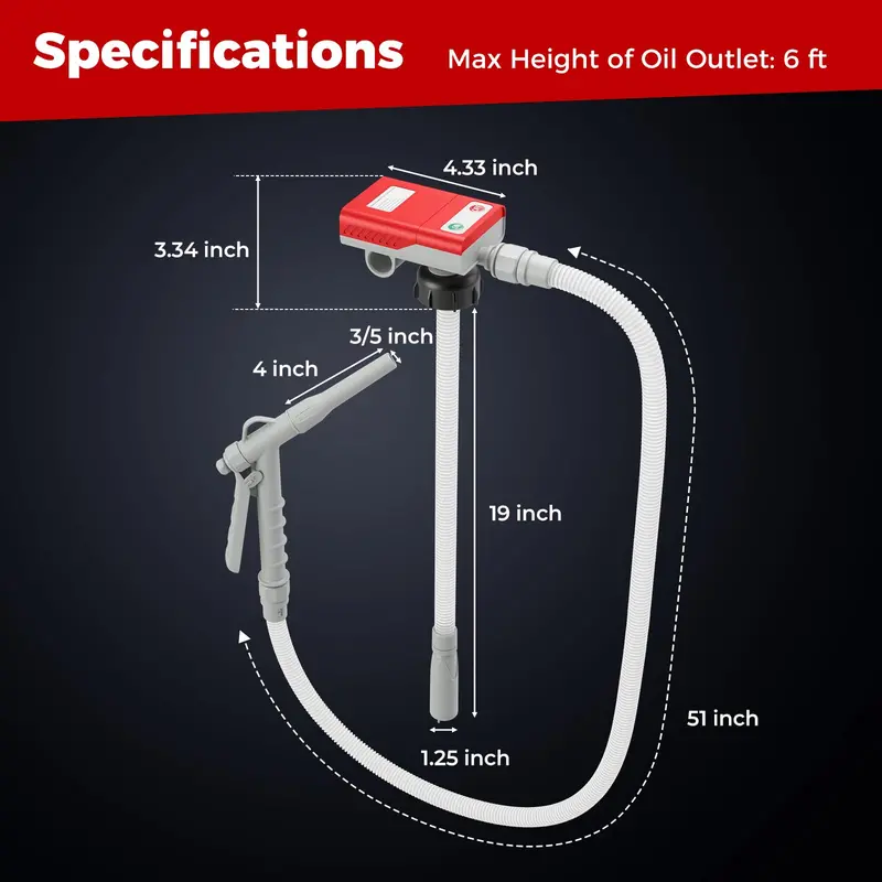 Portable Battery-Powered Fuel Transfer Pump – Adjustable Flow Rate & Nozzle