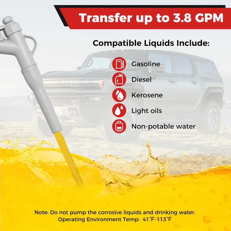 Portable Battery-Powered Fuel Transfer Pump – Adjustable Flow Rate & Nozzle