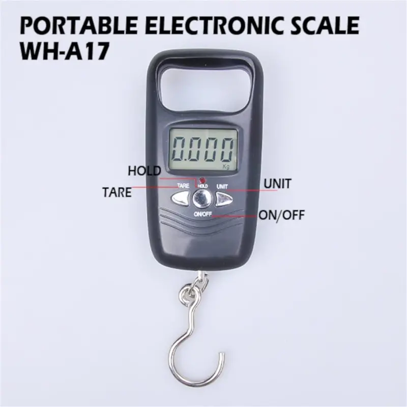 Portable Digital Hanging Scale – 50kg LCD Travel Scale for Luggage, Fishing Gear, and On-the-Go Weighing