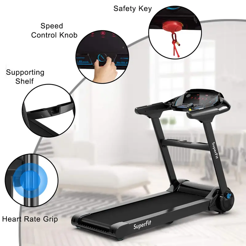 Portable Folding Electric Treadmill – Compact Superfit Treadmill for Small Spaces