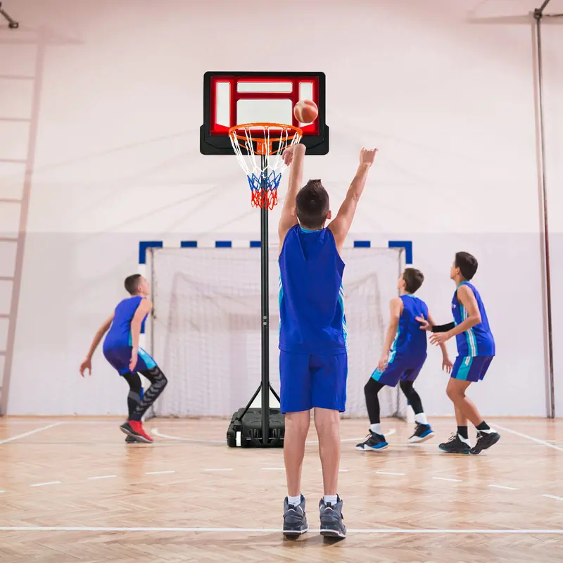 Portable Height-Adjustable Basketball Hoop (4.3 FT to 8.2 FT) 2