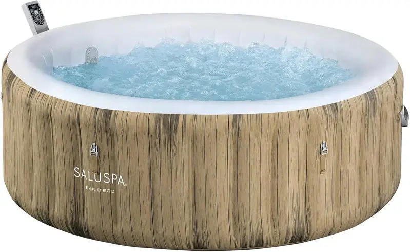 Portable Inflatable Hot Tub Spa – 71" x 26", Dual-Cover Design (Thermal + Standard), 2–4 Person Capacity, Black