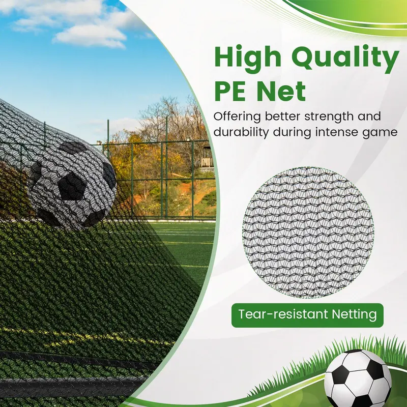 Portable Metal-Frame Toddler Soccer Net with Ground Stakes 2