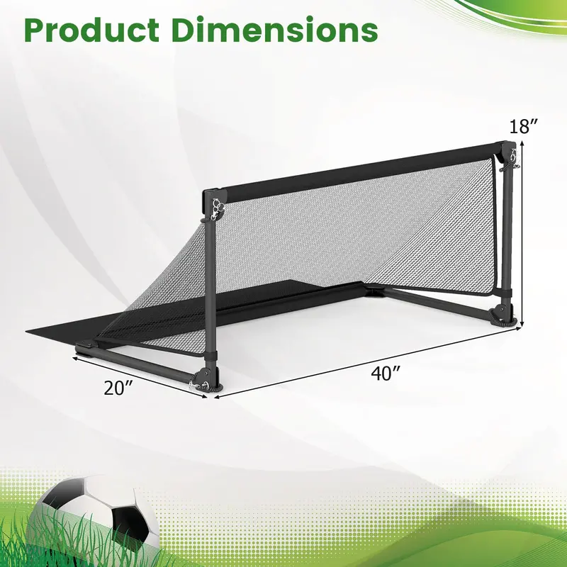 Portable Metal-Frame Toddler Soccer Net with Ground Stakes