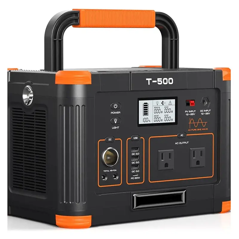 Portable Solar-Powered Station – 500W Continuous / 1000W Peak Output, Off-Grid Ready