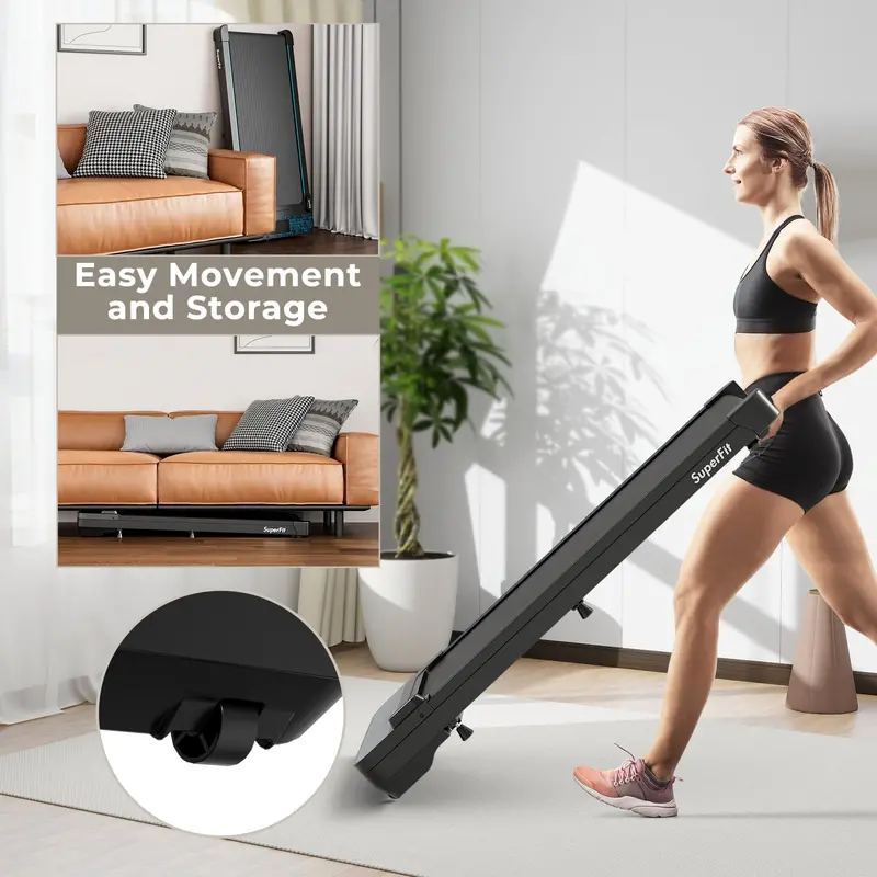 Portable Under-Desk Walking Pad – 300 LB Capacity Treadmill with LED Display, Remote & App Connectivity, Compact for Home or Office