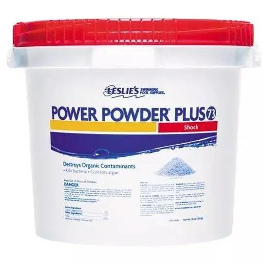 Power Powder Plus Pool Shock – 73% Calcium Hypochlorite, 25 lb Container