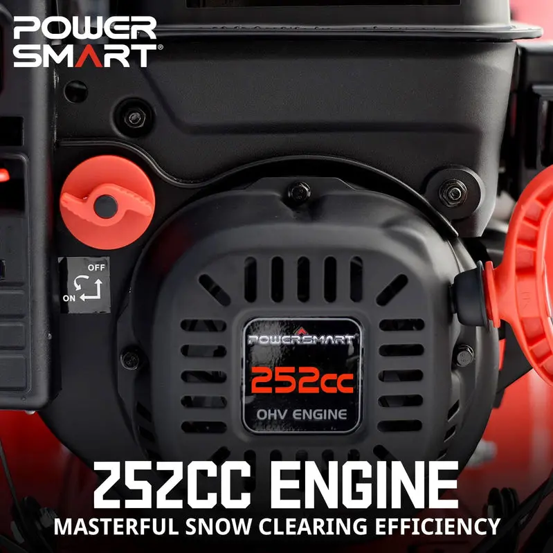 PowerSmart 26-Inch Two-Stage Gas Snow Blower – 252cc Engine, Electric Start, Self-Propelled