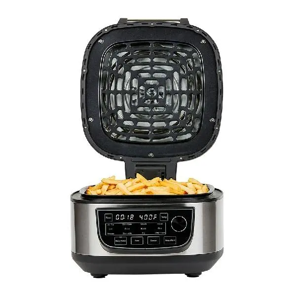 PowerXL Grill & Air Fryer Combo Plus – 12-in-1 Indoor Cooker, 1550W, Stainless Steel Housing