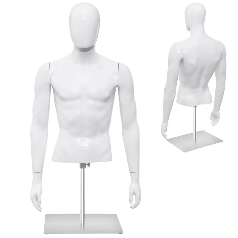 PP Torso Mannequin for Tailoring — Lightweight Male Model Display Stand