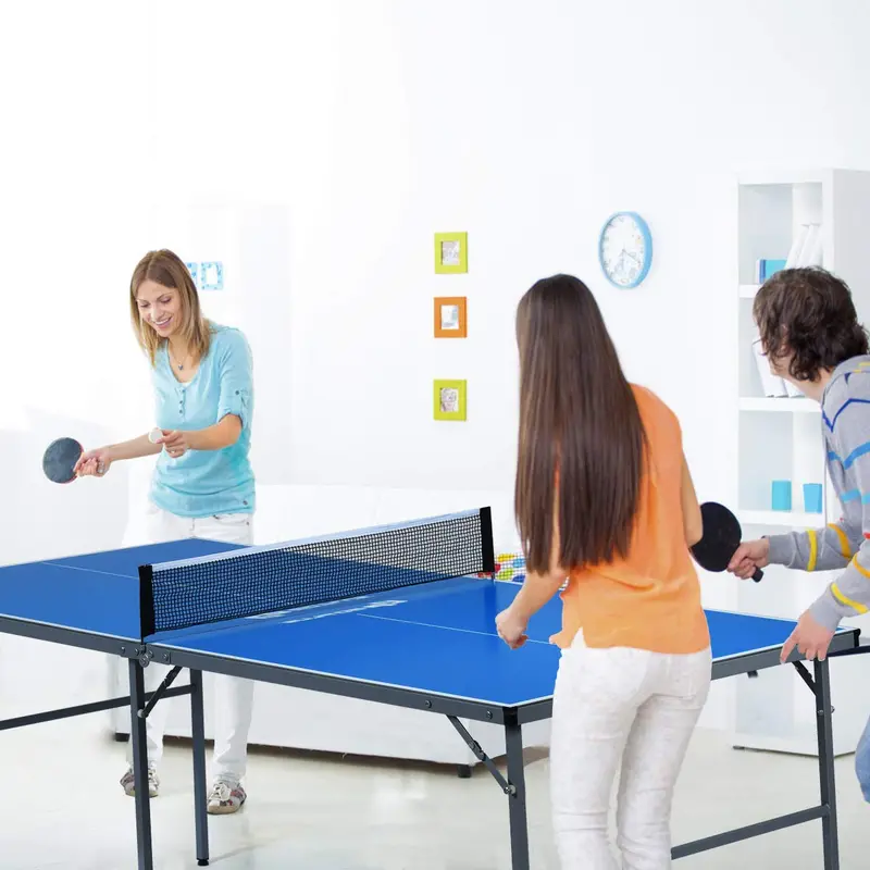 Pre-Assembled Portable Ping Pong Table – Folding Table Tennis Set with Net