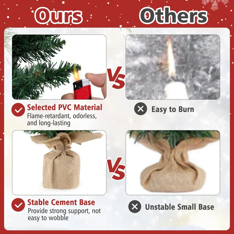 Pre-Lit Artificial Christmas Tree Trio (3', 4', 5')
