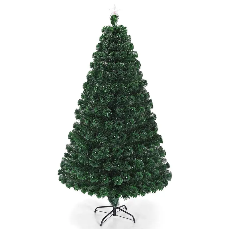 Pre-Lit Fiber Optic Artificial Christmas Tree with 8 Light Modes
