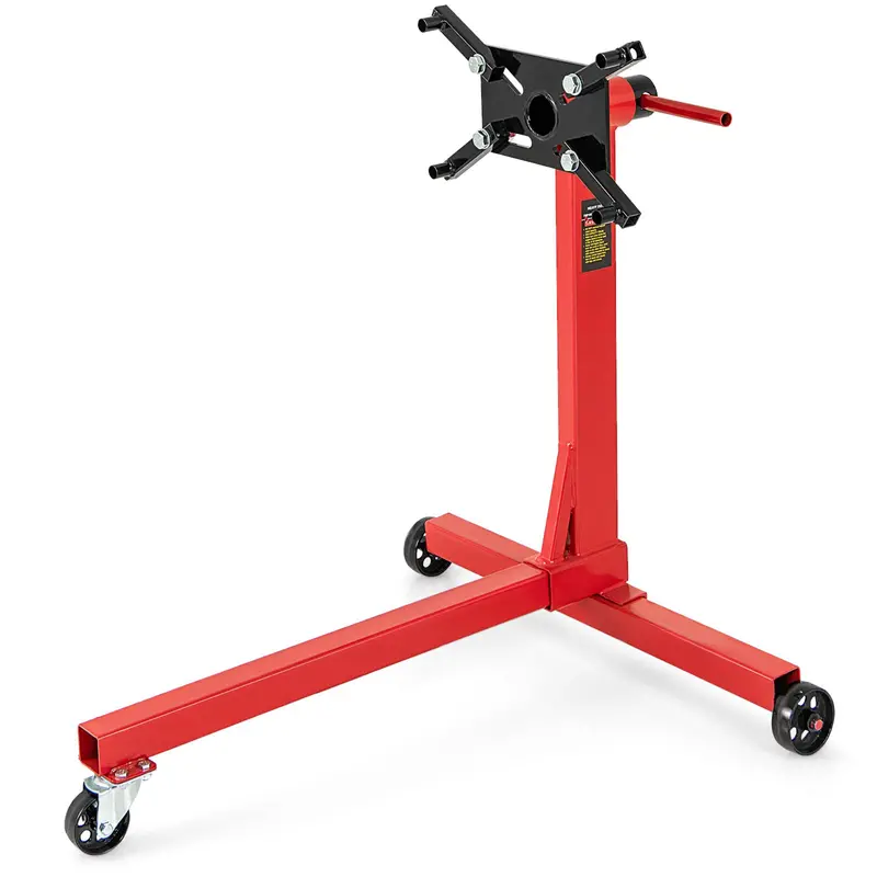 Precision Engine Stand – 750 lb Motor Lift with 360° Rotation, Adjustable Arms & Mobility Wheels