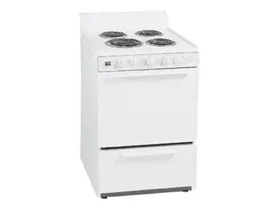 Premier 24-Inch Built-In Electric Range – White Freestanding Oven & Cooktop Combo