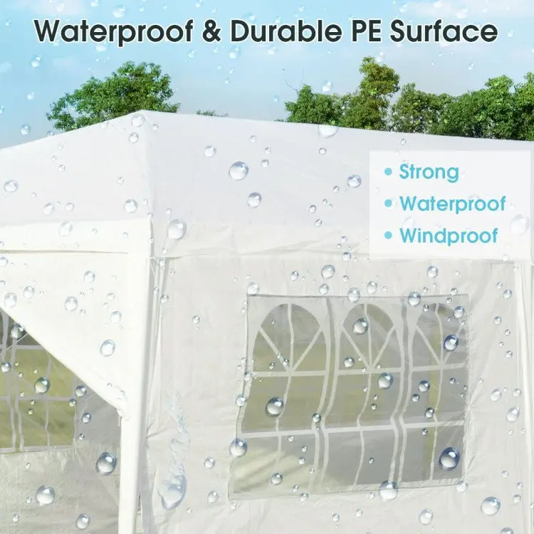 Premium 10' x 30' Pop-Up Canopy Tent with 8 Zippered Sidewalls – Commercial-Grade Party Shelter