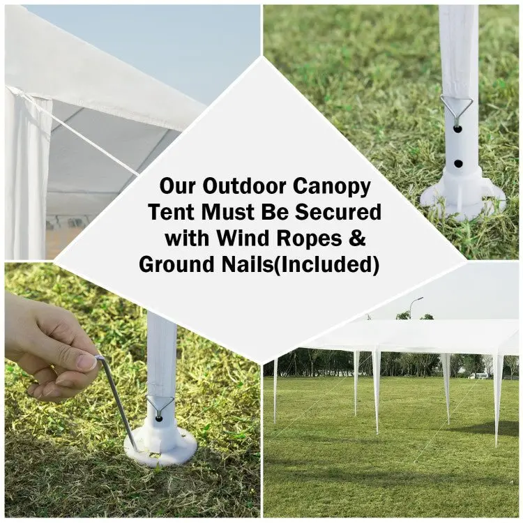 Premium 10' x 30' Pop-Up Canopy Tent with 8 Zippered Sidewalls – Commercial-Grade Party Shelter
