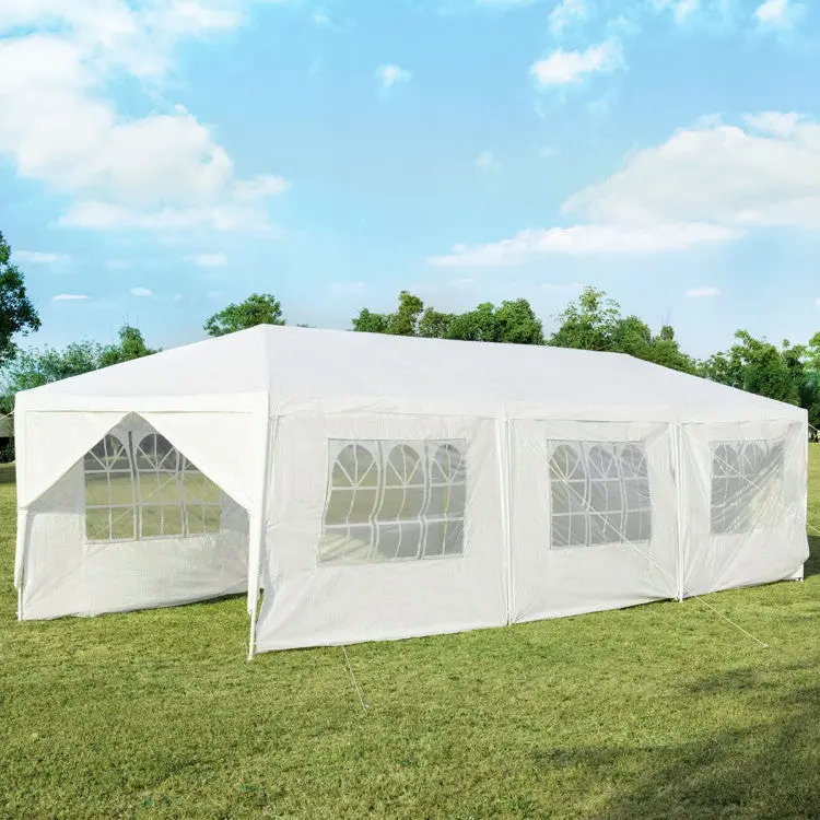 Premium 10' x 30' Pop-Up Canopy Tent with 8 Zippered Sidewalls – Commercial-Grade Party Shelter
