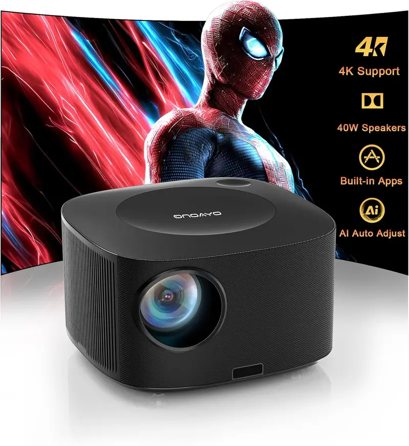 Premium 4K Smart Projector — 3500 ANSI Lumens, 60W Dolby Audio, Official Apps, and Advanced Connectivity 2