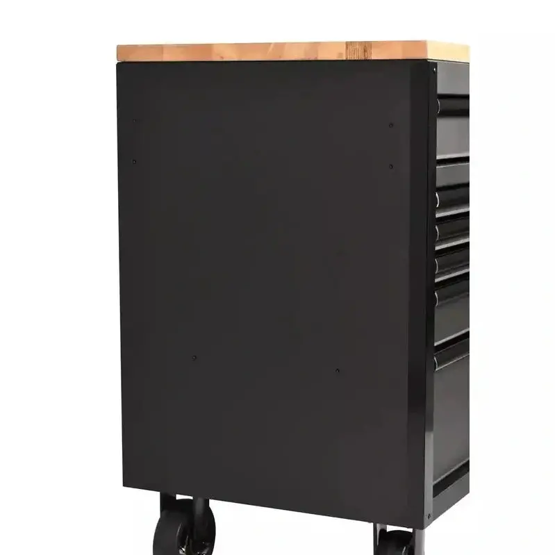 Premium 61" Workshop Workbench – Heavy-Duty 15-Drawer Mobile Unit Featuring Solid Wood Worktop