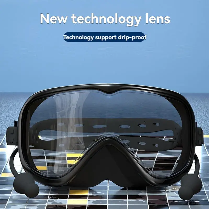 Premium Anti-Fog Silicone Swim Goggles – HD Lens, Large Frame Fit for Adults
