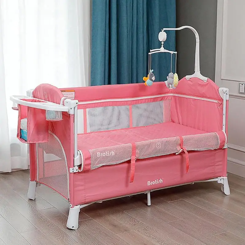 Premium Bedside Bassinet – Adjustable Height, Breathable Sleeper Crib for Newborns