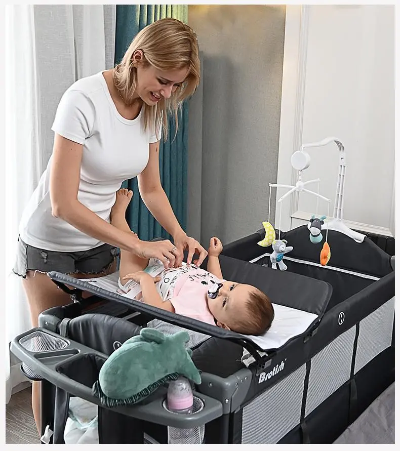 Premium Bedside Bassinet – Adjustable Height, Breathable Sleeper Crib for Newborns