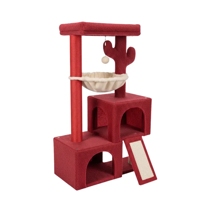 Premium Cat Tree Tower – Twin Condos, Hammock, and Natural Sisal Scratching Posts 2