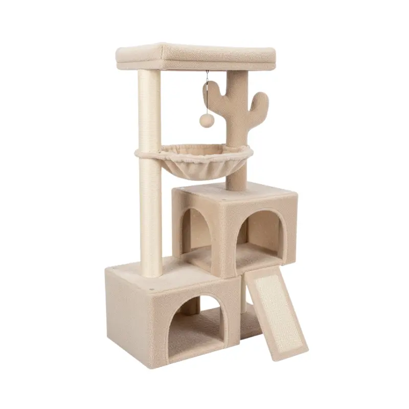 Premium Cat Tree Tower – Twin Condos, Hammock, and Natural Sisal Scratching Posts