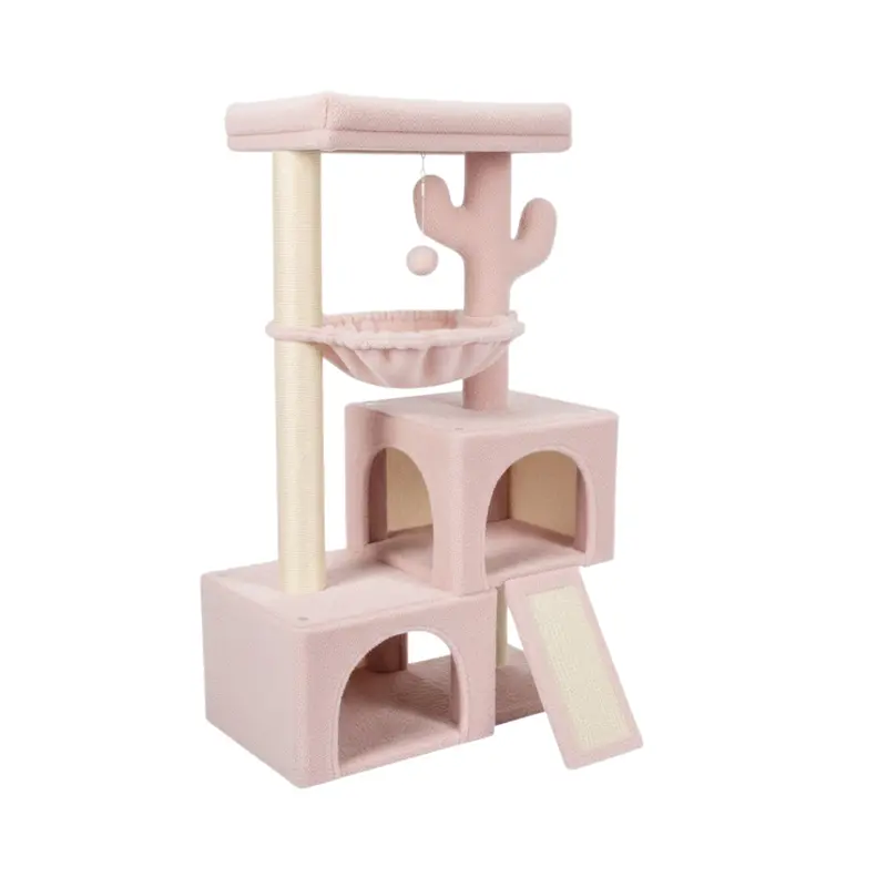Premium Cat Tree Tower – Twin Condos, Hammock, and Natural Sisal Scratching Posts