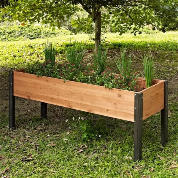 Premium Elevated Raised Garden Bed – 70" x 24" x 29" Heavy-Duty Planter Box for Patios & Decks
