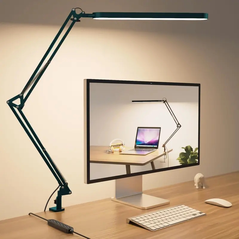 Premium LED Desk Lamp – Articulating Arm, 5 Light Colors & 11 Dimming Levels for Productivity 1