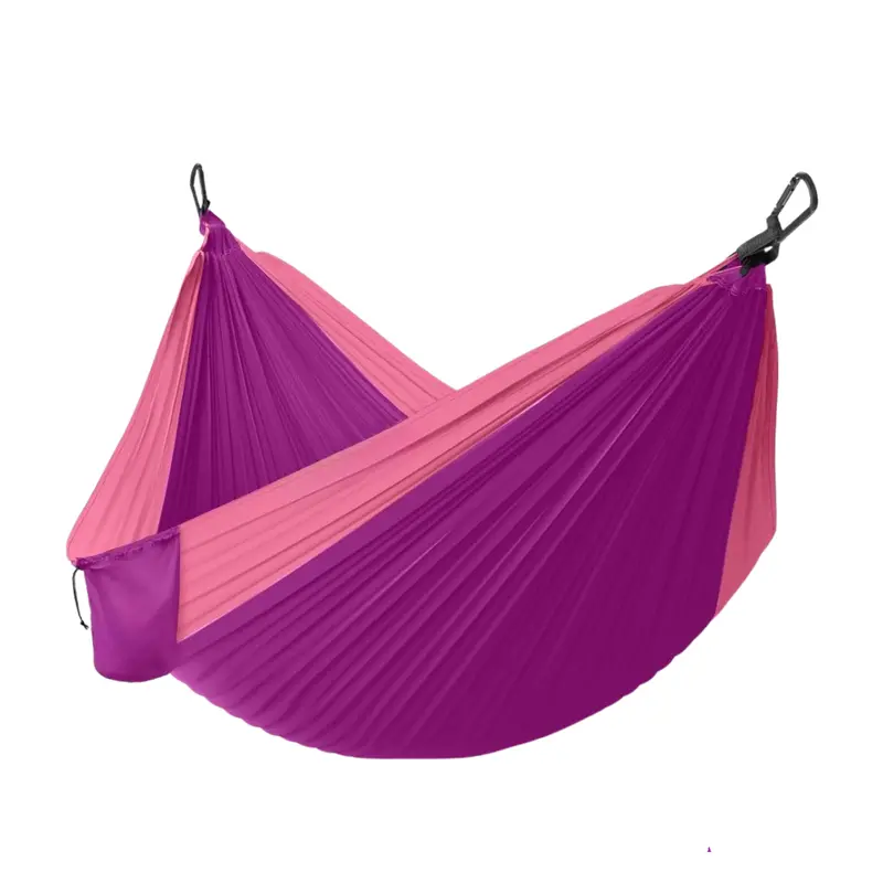 Premium Nylon Hammock with Heavy-Duty Adjustable Tree Straps & Steel Carabiners