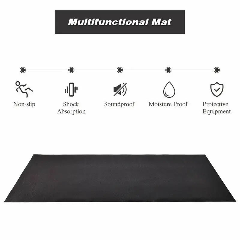 Premium Thick Treadmill Mat – 36" x 78" High-Density Waterproof PVC for Hardwood Floors