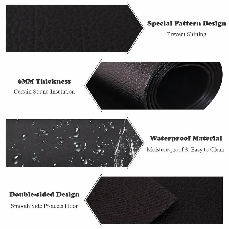 Premium Thick Treadmill Mat – 36" x 78" High-Density Waterproof PVC for Hardwood Floors