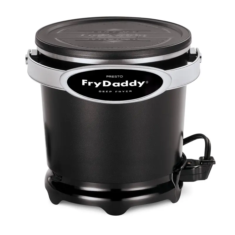 PRESTO FryDaddy Electric Deep Fryer – Compact Black Countertop Model
