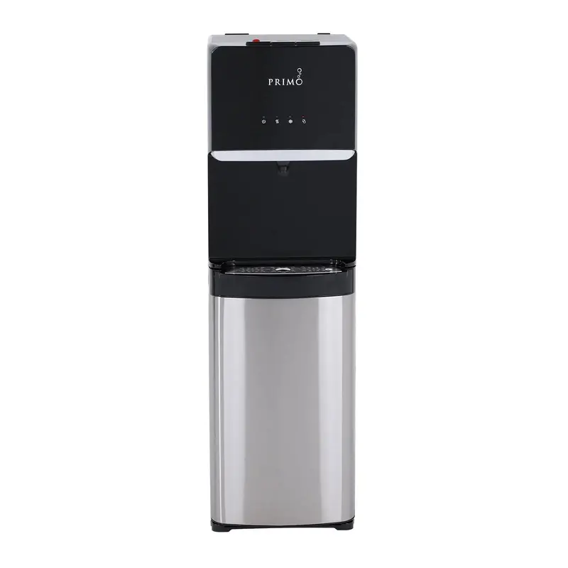 Primo Deluxe Bottom-Loading Stainless Steel Water Dispenser – Sleek Black Design