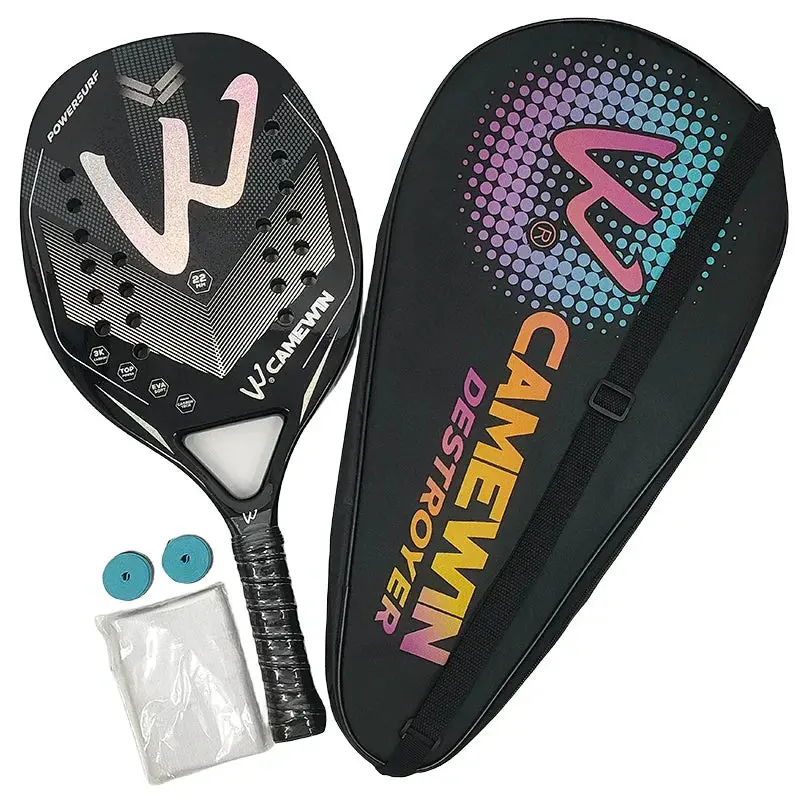 ProCarbo Grip Beach Tennis Racket – Lightweight 3K Carbon Fiber Construction
