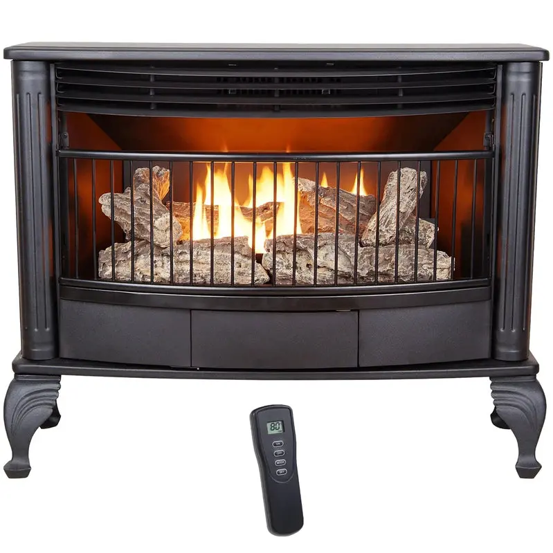 Procom Vent-Free Dual-Fuel Gas Stove – 25,000 BTU with Remote Control